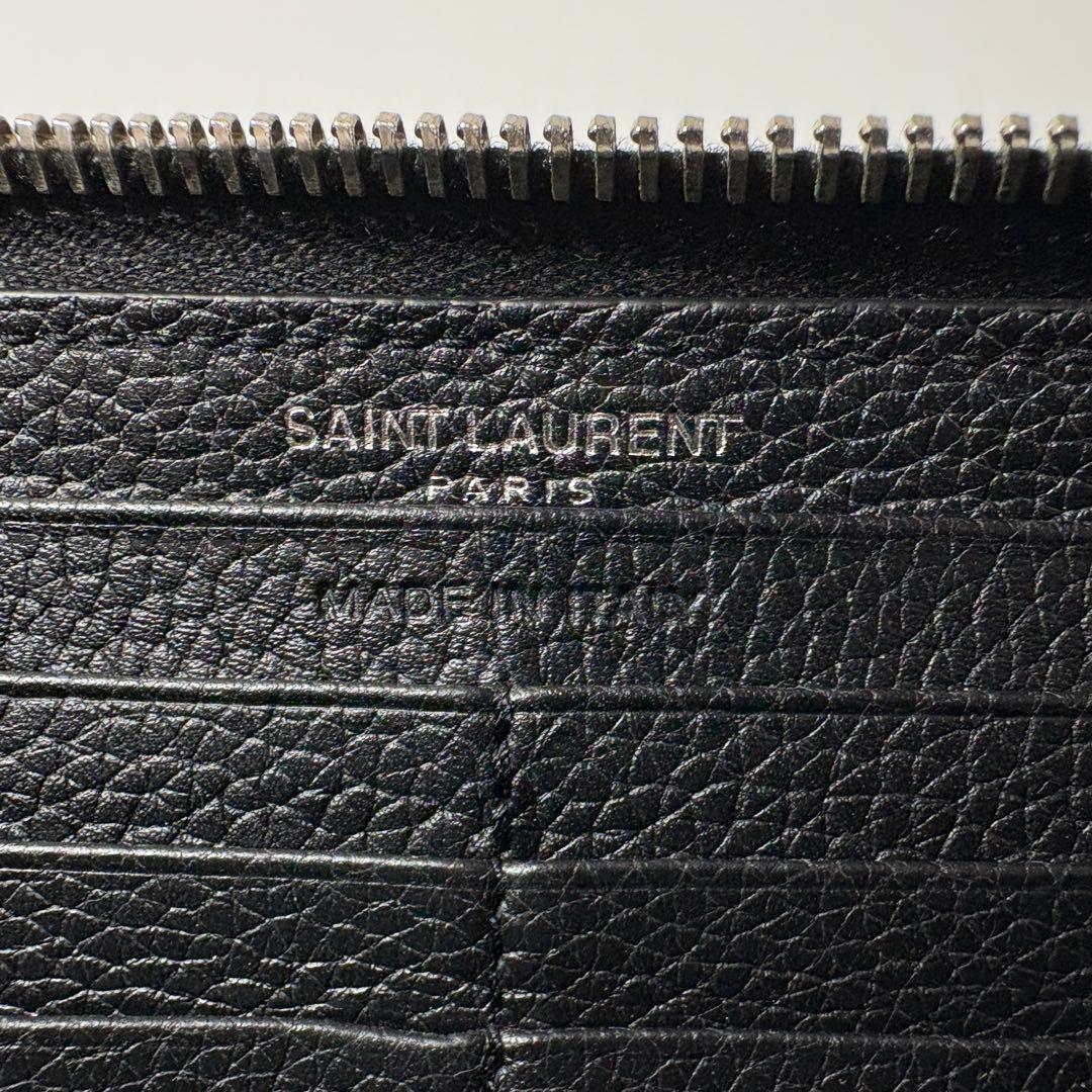 サンローラン　サック ドゥ ジュール ジップウォレット 長財布 ブラック.