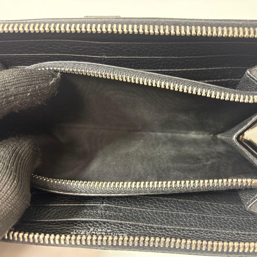 サンローラン　サック ドゥ ジュール ジップウォレット 長財布 ブラック.