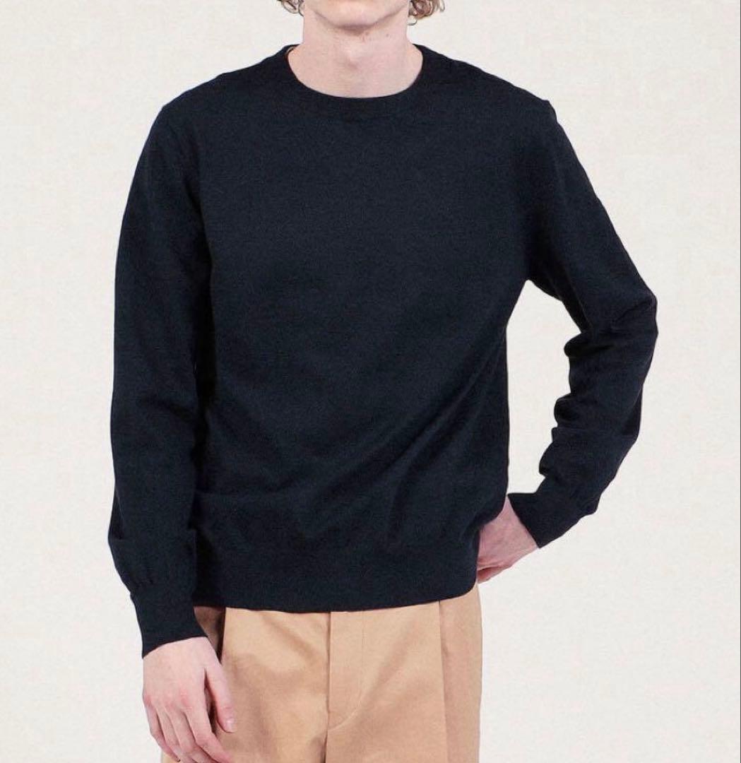 美品✨CABaN コットンカシミヤ プレーンクルーネックプルオーバー