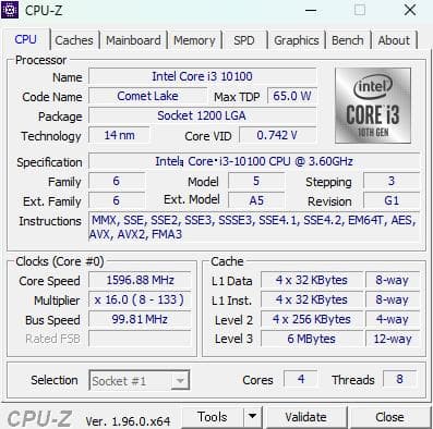 Windowsデスクトップ Core i3-10100 3.6GHz/8GB/128GB