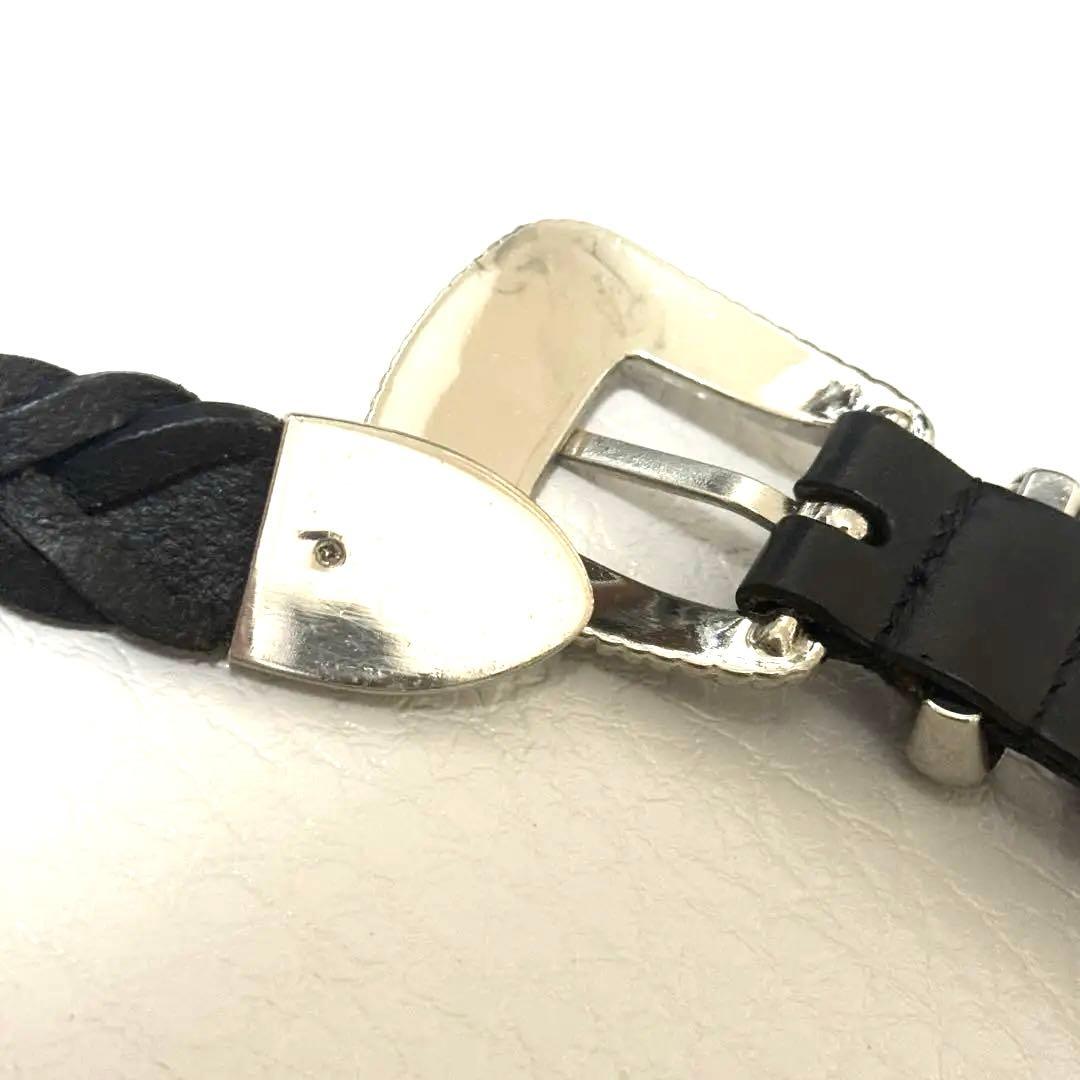 JieDa ジエダ ウエスタンベルト 編み込みレザーベルト