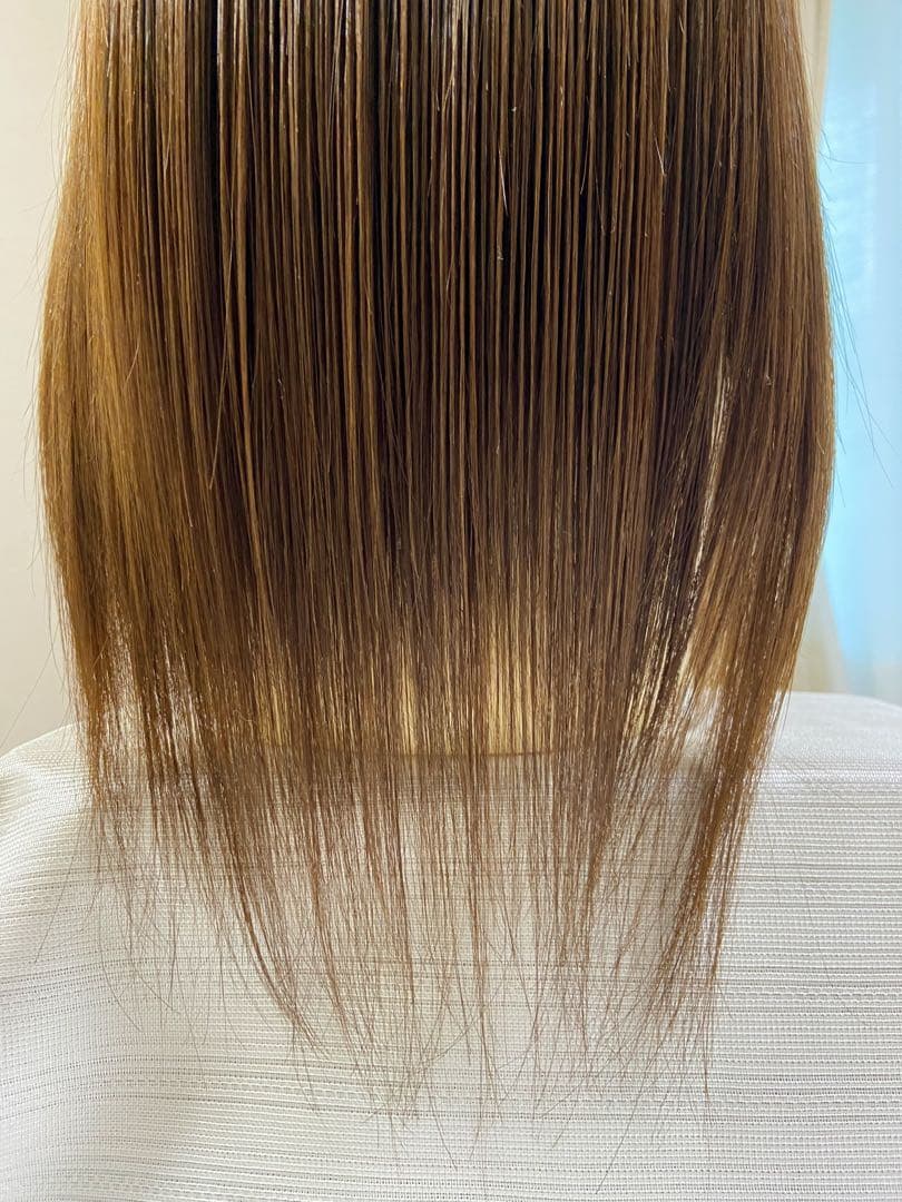 高級レミー人毛100% 【総手植えM】ブラウン　フルウィッグ　シルクスキン医療用