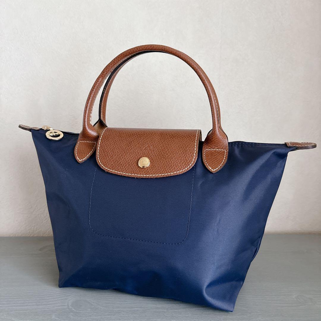 極美品♦︎LONGCHAMP ロンシャン ルプリアージュ トートバッグ ネイビーS