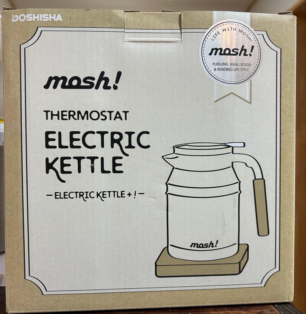 【新品・未使用】mosh! モッシュ 電気ケトル アイボリー