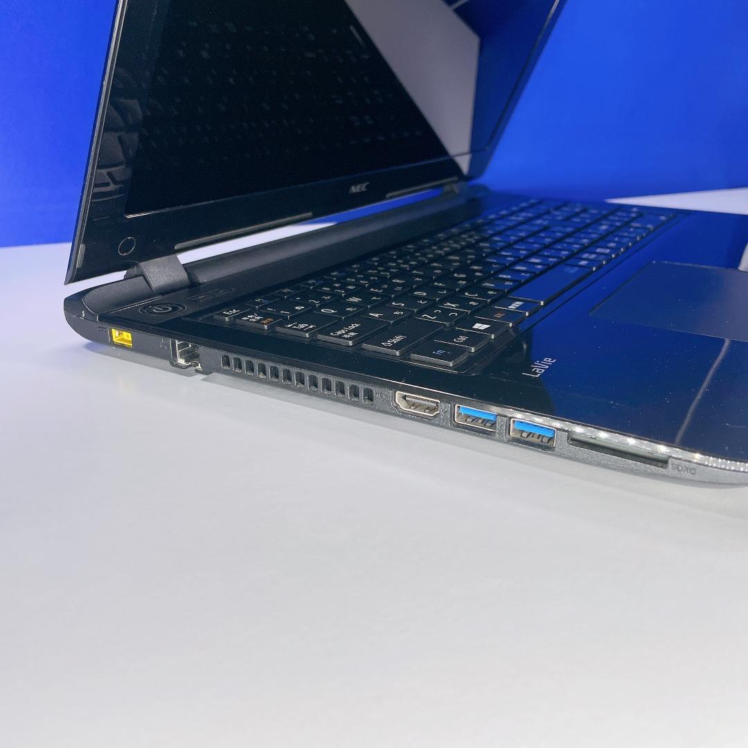 動画視聴に最適✨Windows11✨快適SSD✨NEC黒ノートPCカメラ薄型