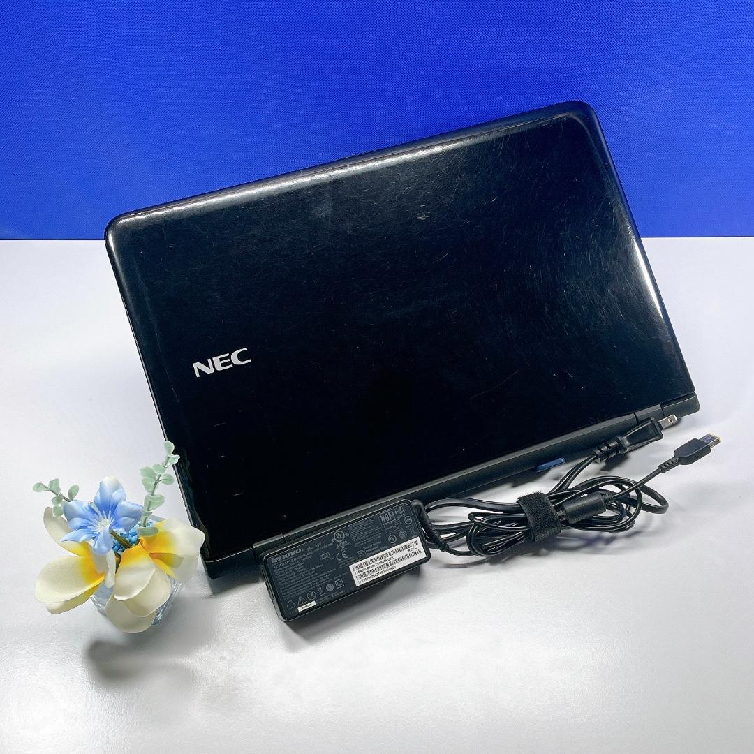 動画視聴に最適✨Windows11✨快適SSD✨NEC黒ノートPCカメラ薄型
