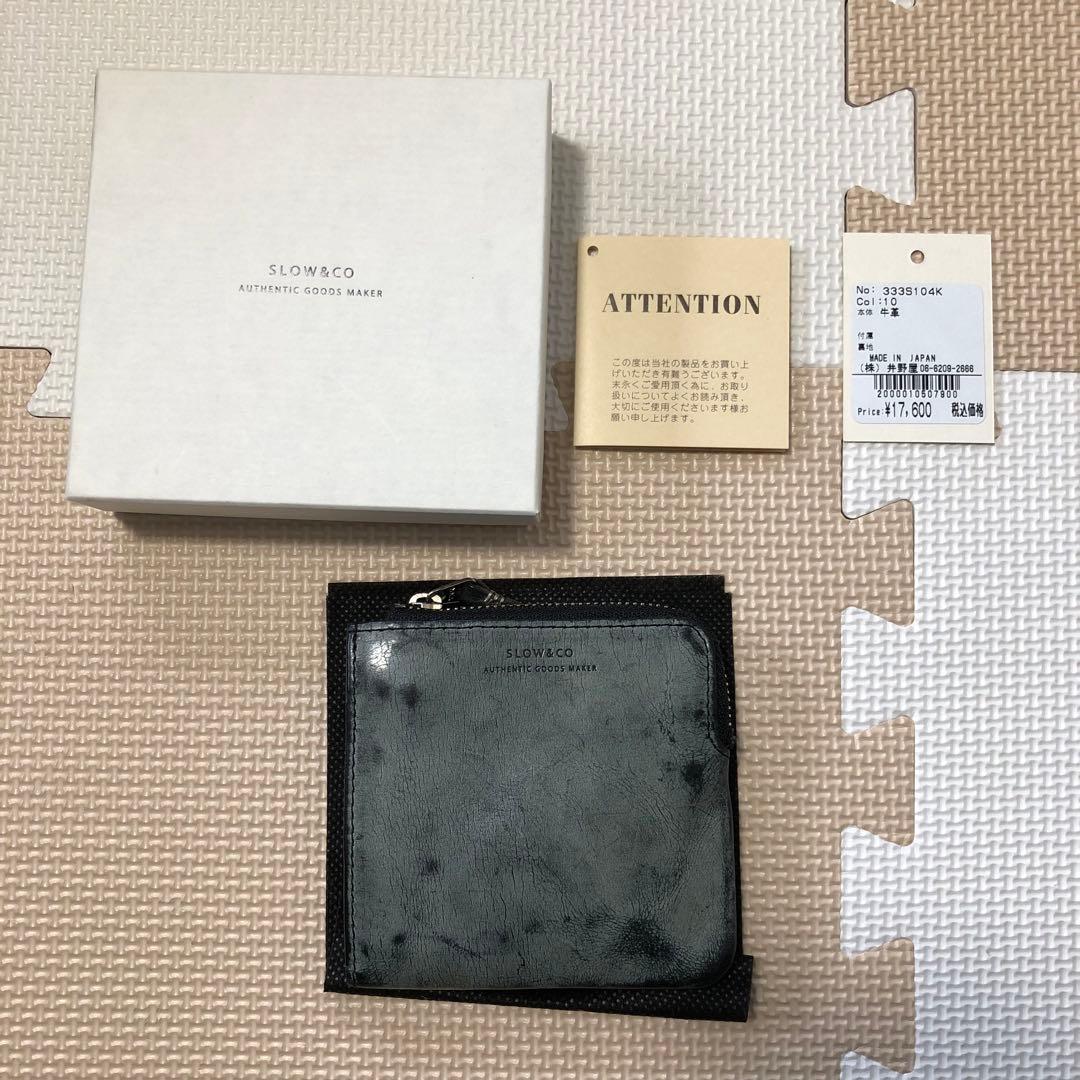 slow スロウ L ジップ ショート ウォレット ホワイトワックス