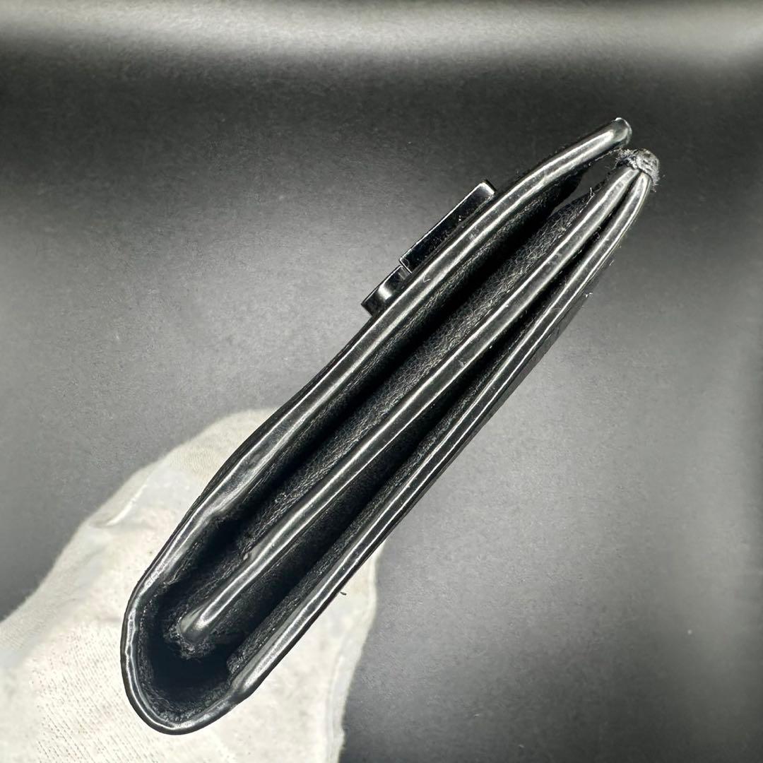 極美品✨　YSL　サンローラン　財布　長財布　折り財布　クロコ　1523