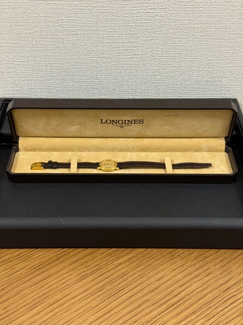 LONGINES アナログ時計 ゴールド/ブラウン 美品！