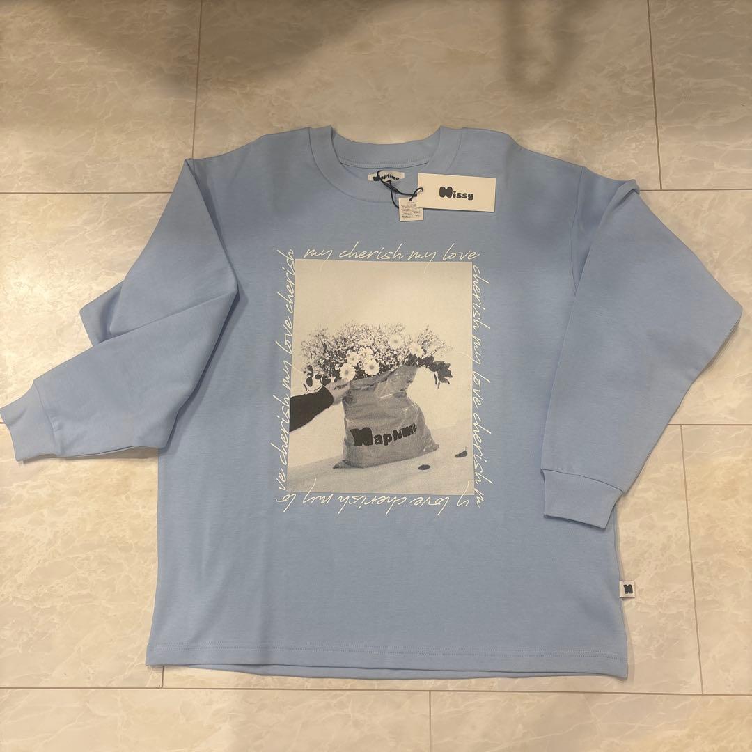 【本日限定】【新品未使用】NAPTIME. フォトプリントプルオーバーカットソー