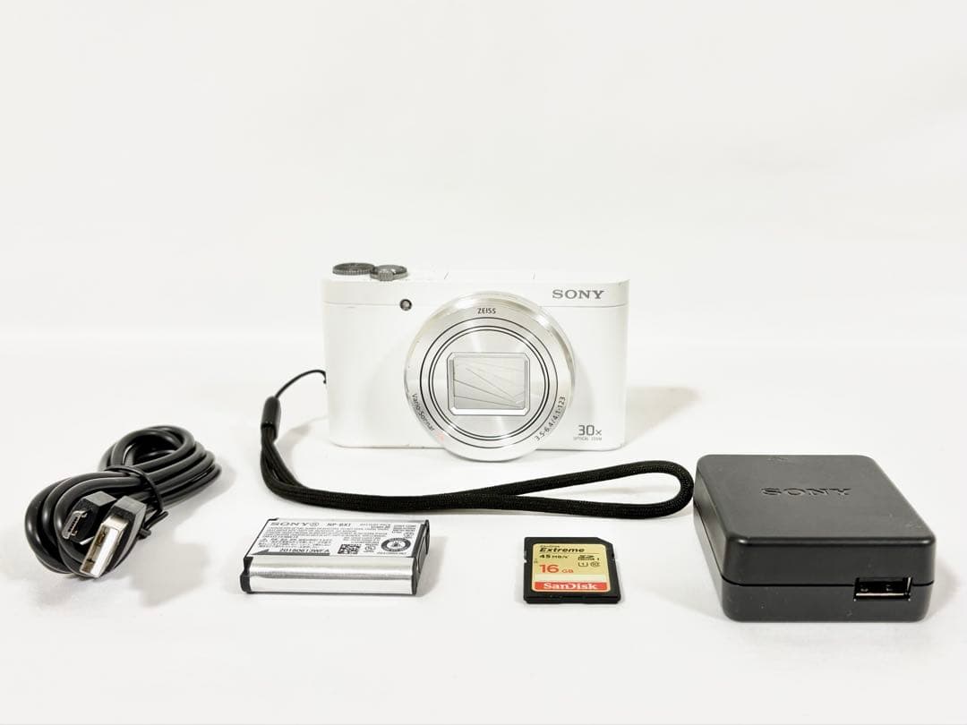 ソニー SONY DSC-WX500 ホワイト SDカード付き デジタルカメラ