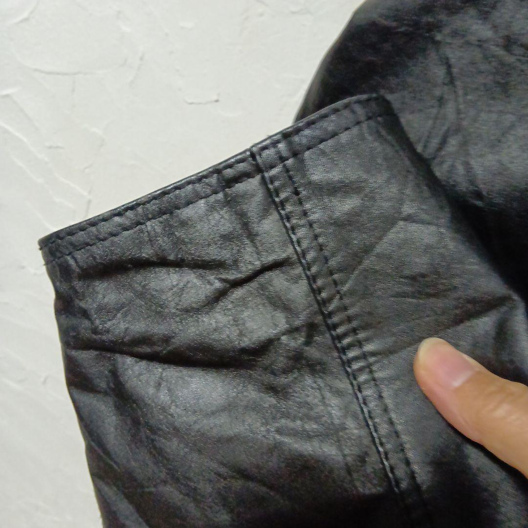 【YOUSED サイズ1】 ユーズド オールレザードライバーズジャケットリメイク