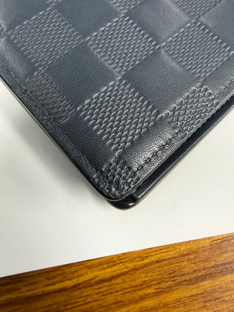 ルイヴィトン ポルトフォイユ ブラザ ダミエ アンフィニ ネイビー 長財布