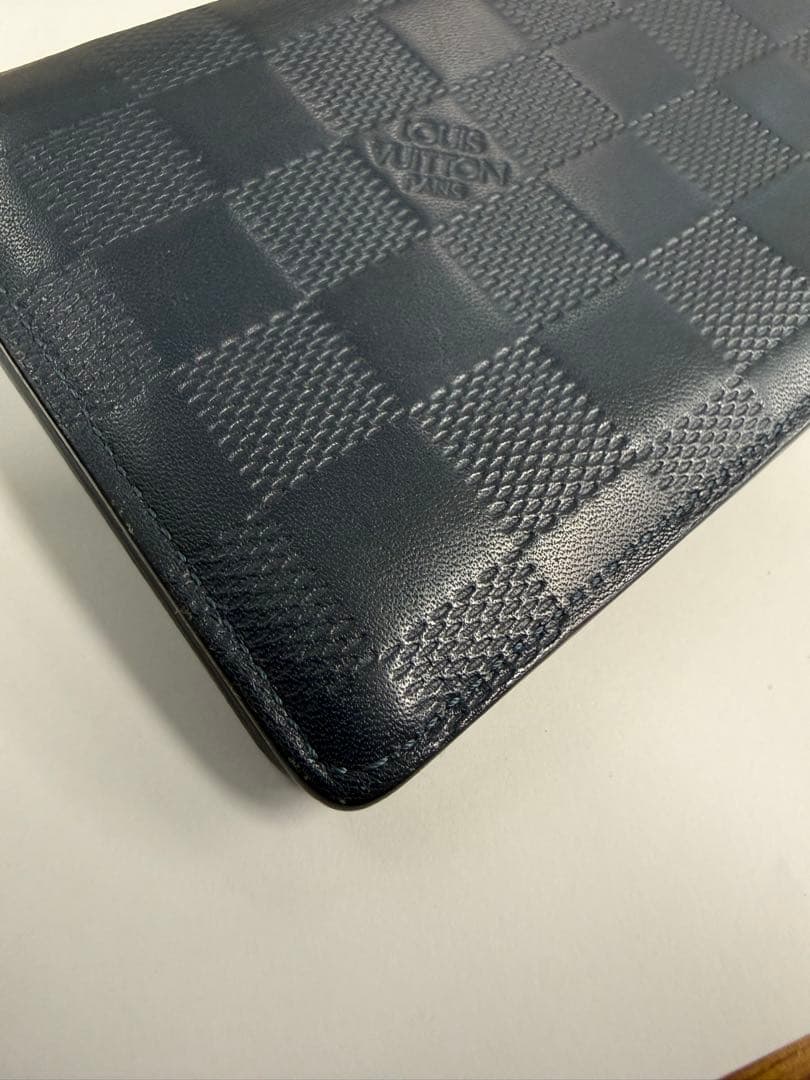 ルイヴィトン ポルトフォイユ ブラザ ダミエ アンフィニ ネイビー 長財布