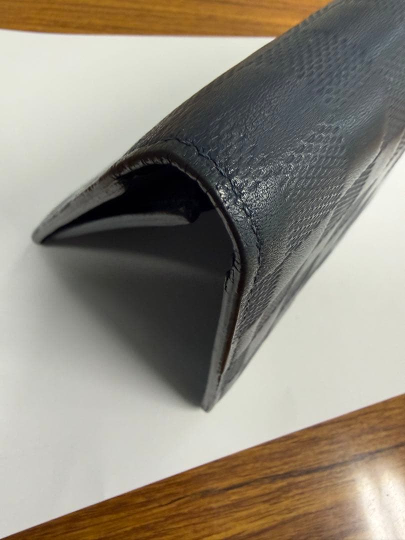 ルイヴィトン ポルトフォイユ ブラザ ダミエ アンフィニ ネイビー 長財布