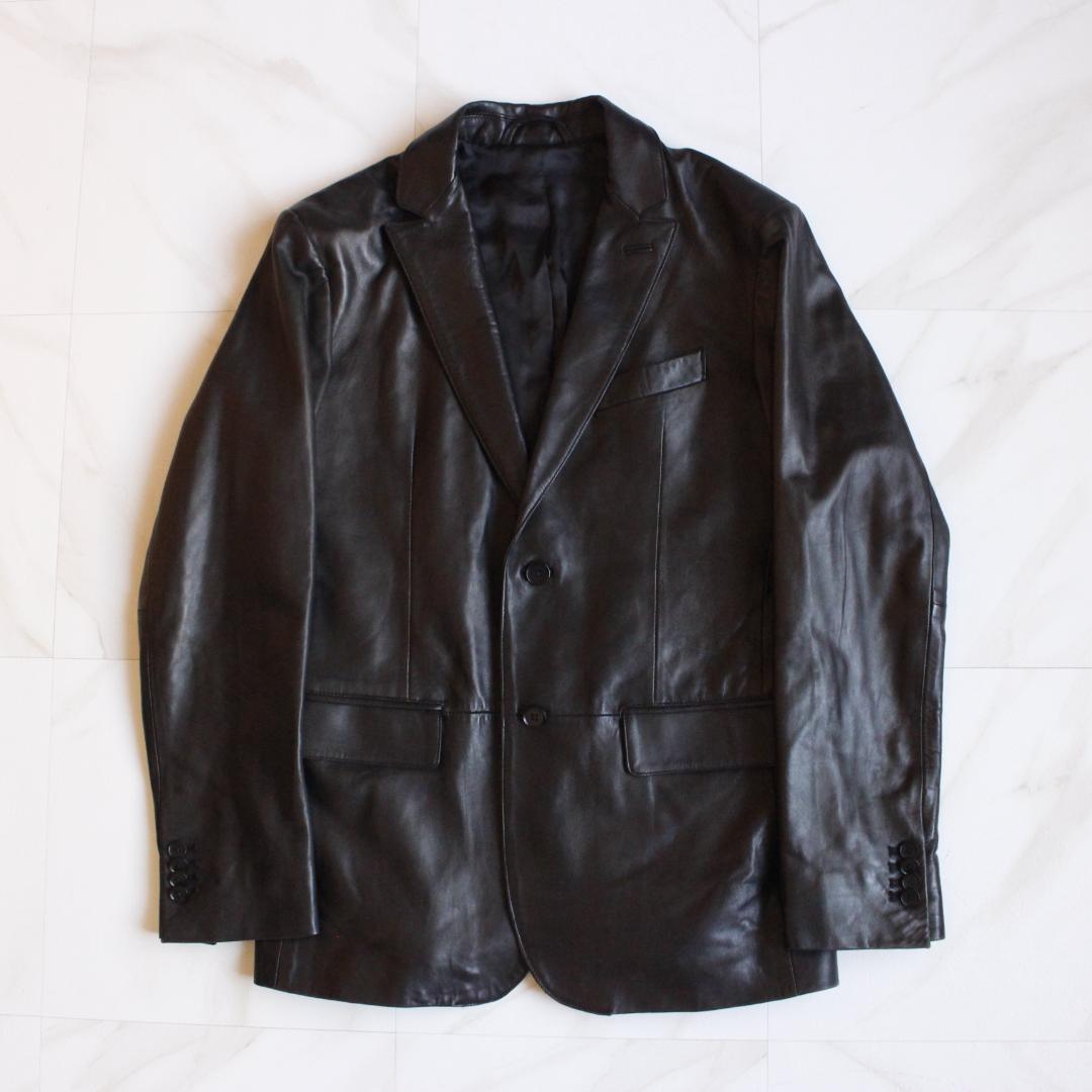 バナナリパブリック 羊革 テーラードジャケット M ブラック