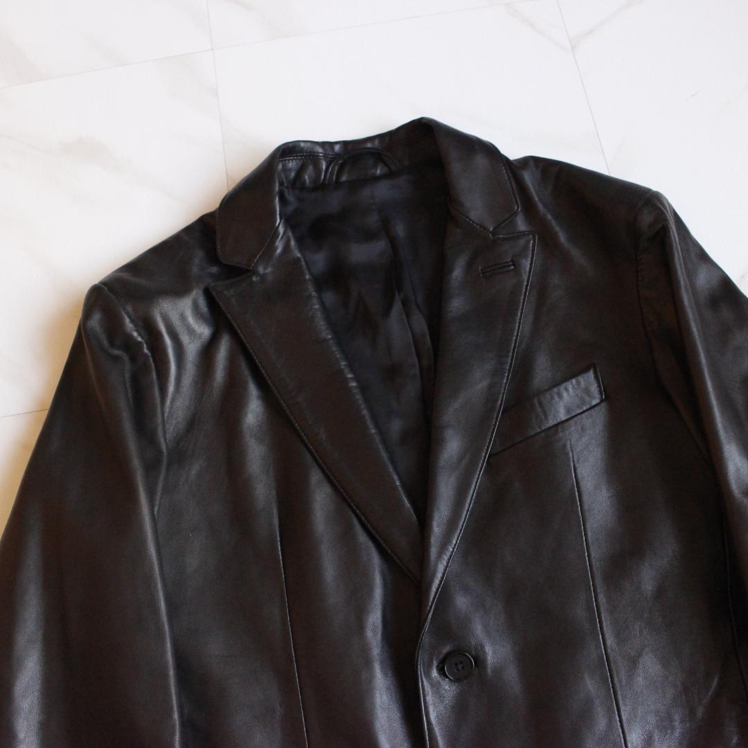 バナナリパブリック 羊革 テーラードジャケット M ブラック