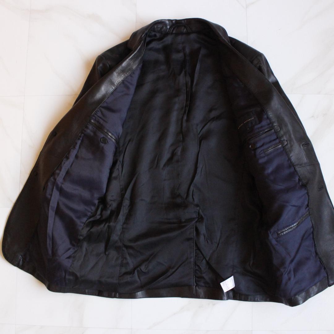 バナナリパブリック 羊革 テーラードジャケット M ブラック