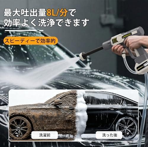 高圧洗浄機 コードレス 充電式 ハンディタイプ 高圧洗車機 850W _corg