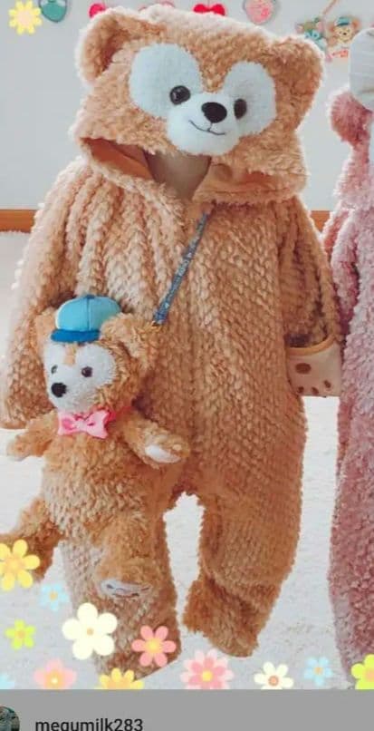 ダッフィー　ロンパース　カバーオール　人気作家　90サイズ