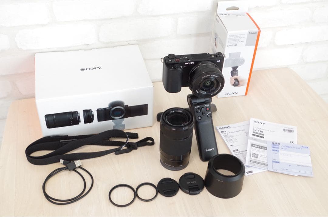 【美品】すぐ使える安心フルセット！ZV-E10 ダブルズーム＋純正グリップ⭐︎