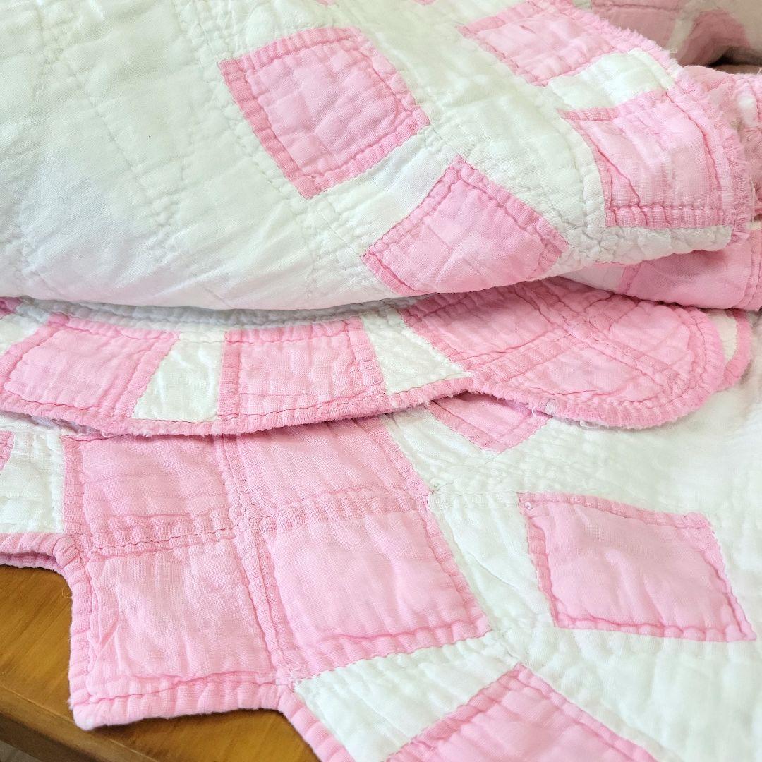 アンティークキルト 大判 ダブルウエディング 200x163cm