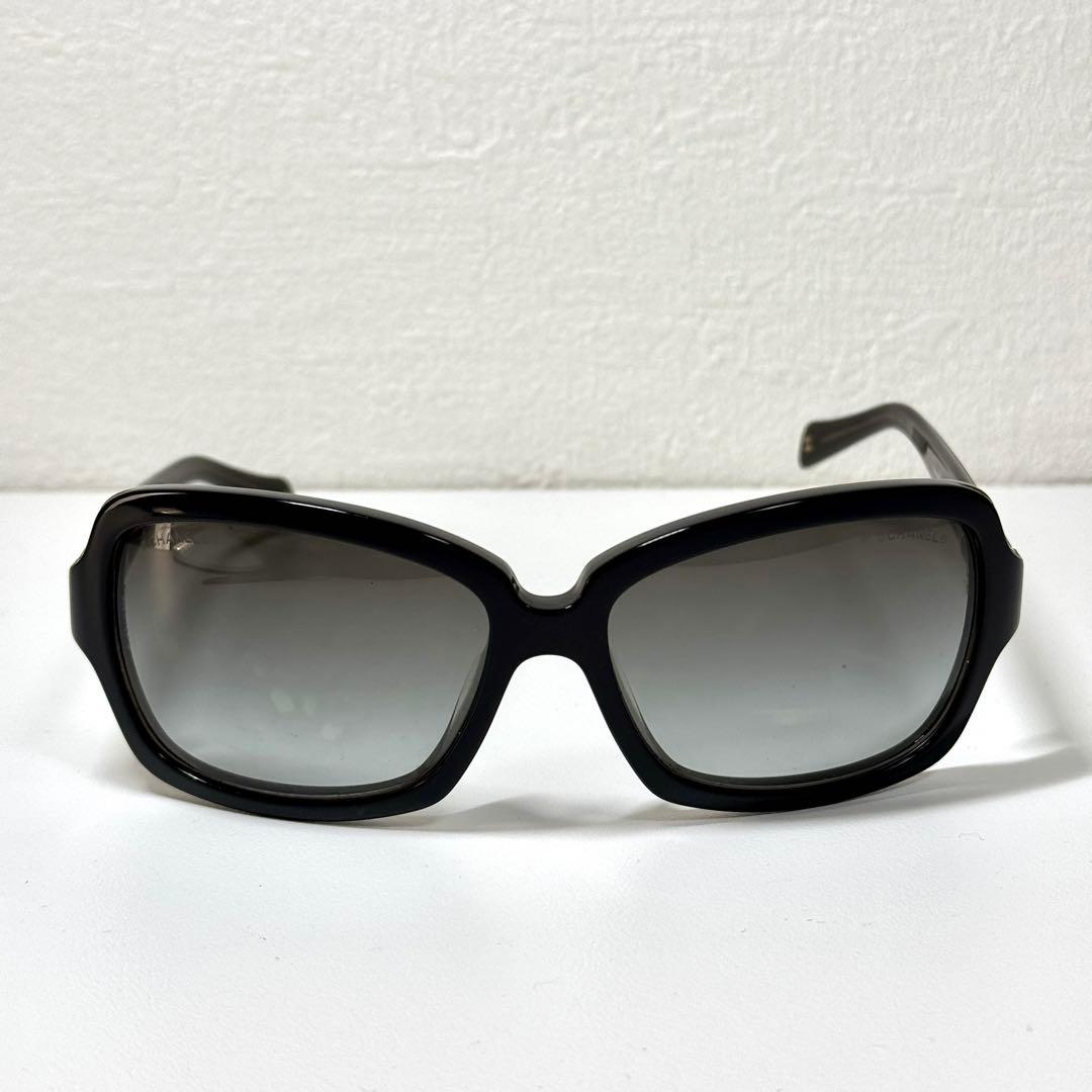 美品 CHANEL サングラス 5143-A ブラック ココマーク シャネル 黒