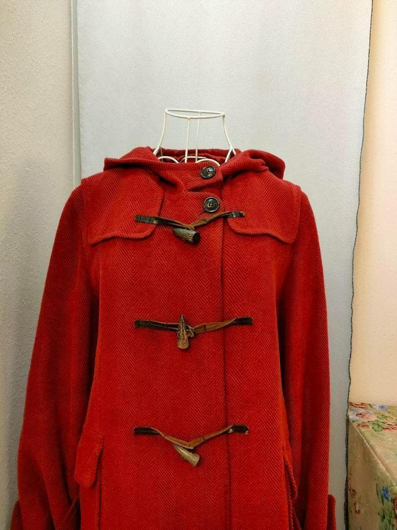 ヨークランド　ダッフルコート　レッド　レトロ古着