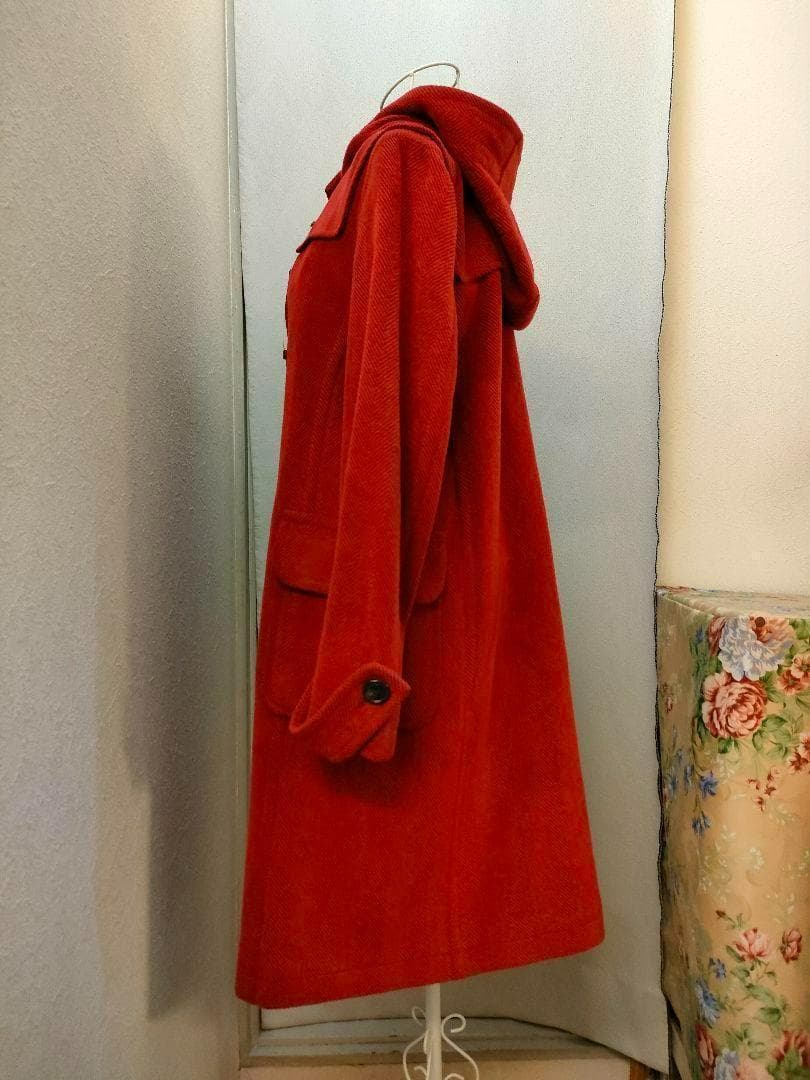 ヨークランド　ダッフルコート　レッド　レトロ古着