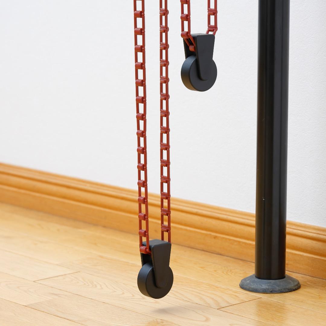 i*o様 背景フック３段　エクスパン　２本分　チェーン、錘付き　3段　クランプ付