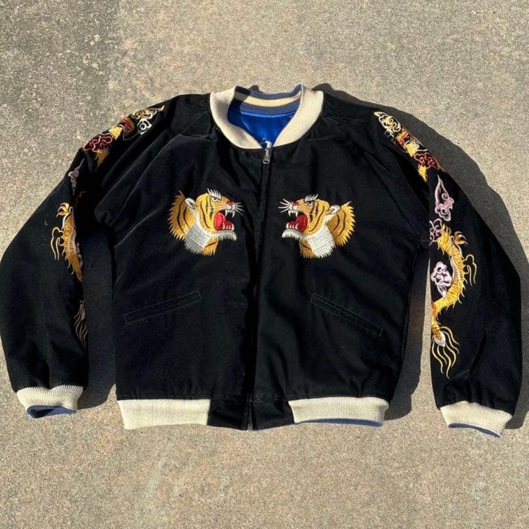 スカジャン　80〜90s リバーシブル　ヴィンテージ