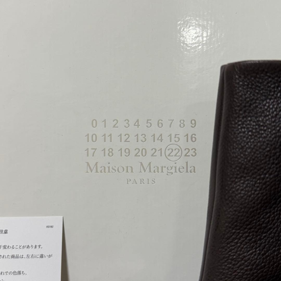 ⭐️新品未使用⭐️ メゾンマルジェラ　タビブーツ　足袋　ハイヒール　太ヒール　シボ革