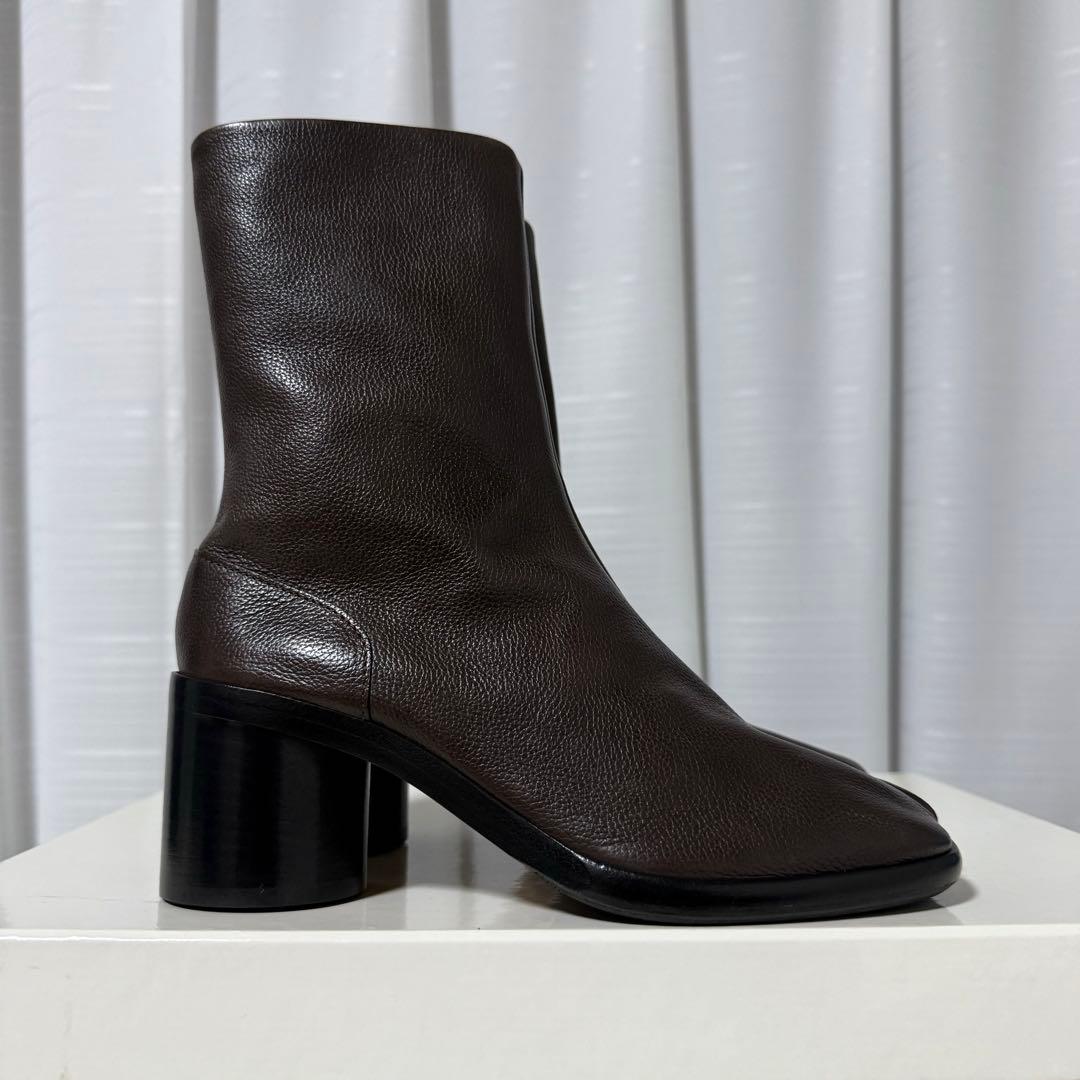 ⭐️新品未使用⭐️ メゾンマルジェラ　タビブーツ　足袋　ハイヒール　太ヒール　シボ革