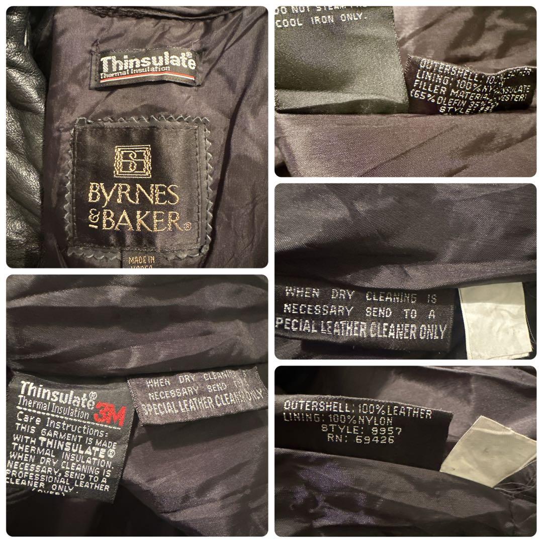 本革 BYRNES&BAKER ライナー付レザージャケットThinsulate