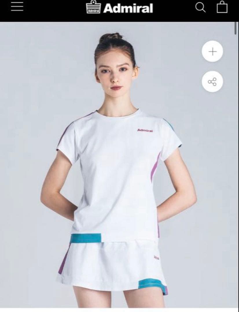 あ*い様 アドミラル　テニス　ウェア　M セット　シャツ　スコート　ホワイト