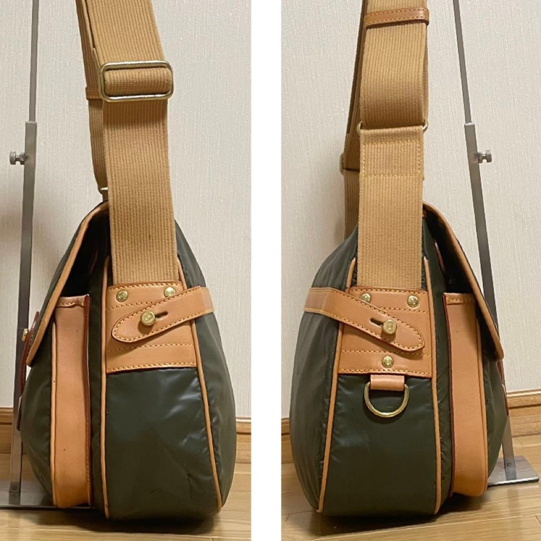 美品 ハンティングワールド メッセンジャーバッグ バチュークロス A4収納可能