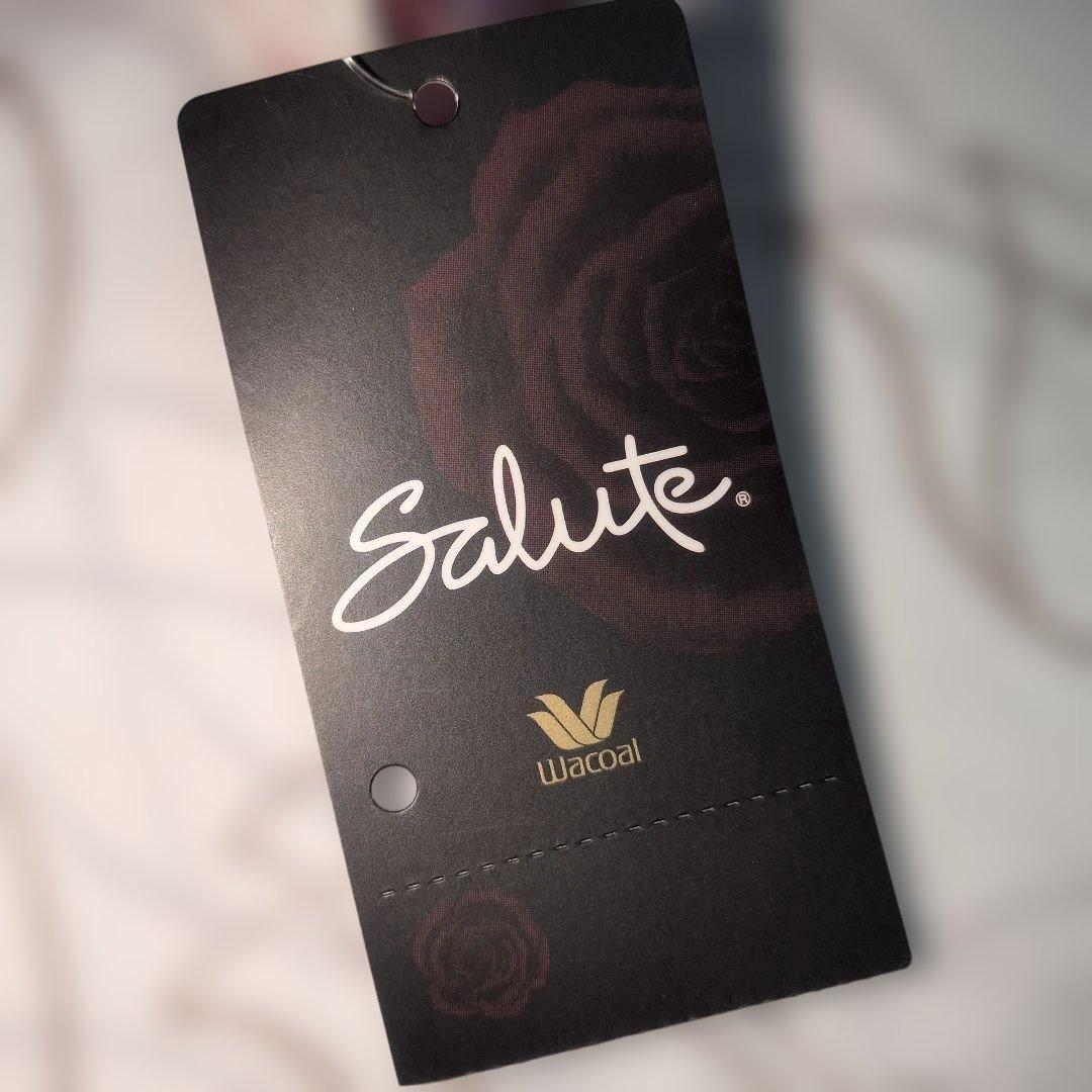 サルート　ピンク 花柄　ブラC85TバックLガーターベルトM3セット　色移りあり