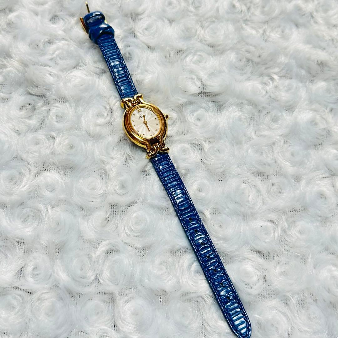 FENDI レザー　腕時計　カメレオン　レディース　青　レザーベルト　美品