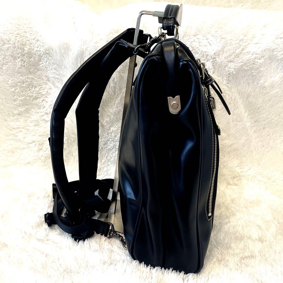 美品✨ 豊岡鞄 木和田 2WAY リュック ダレスバッグ ビジネス 通勤 黒