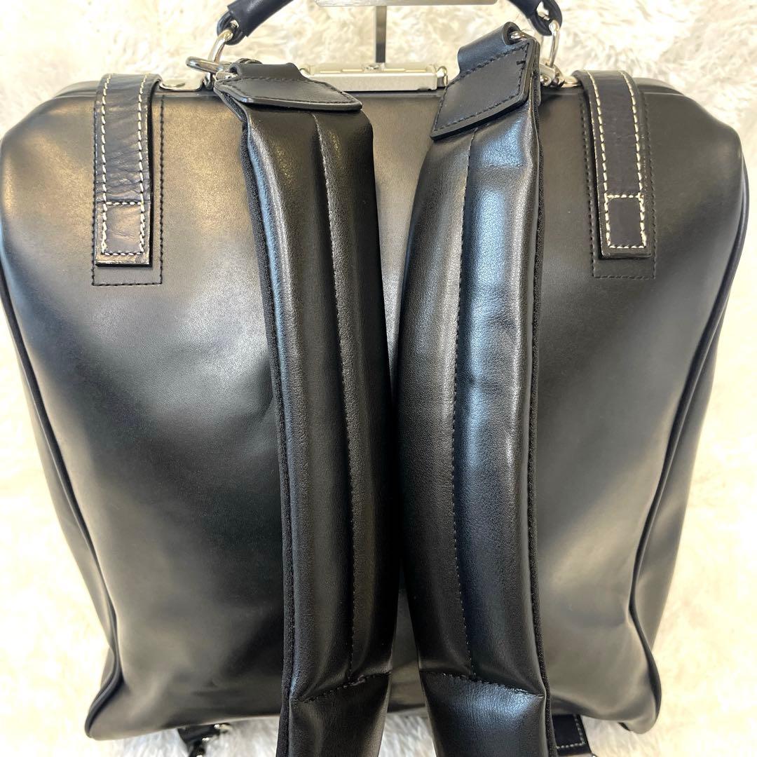 美品✨ 豊岡鞄 木和田 2WAY リュック ダレスバッグ ビジネス 通勤 黒