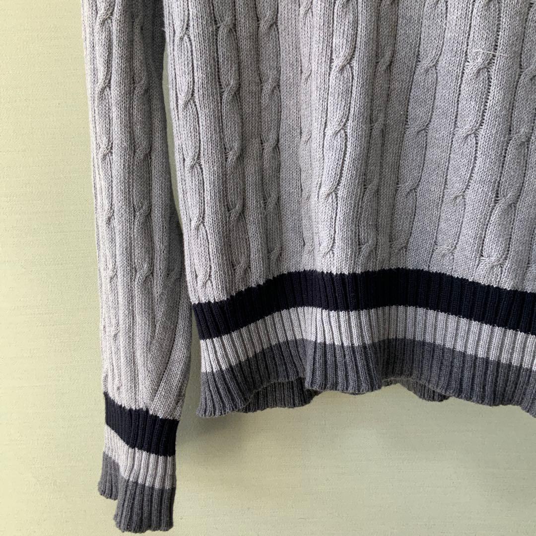 Drumohr ドルモア チルデンニット 48 コットンカシミヤ 伊製