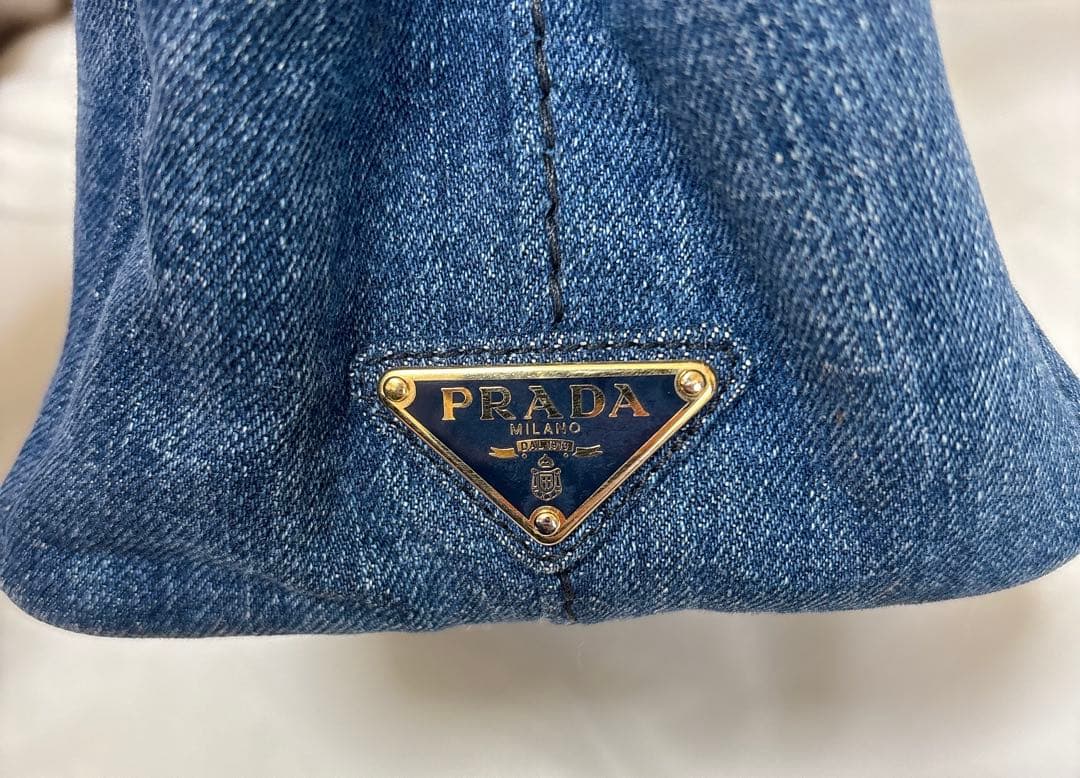 PRADA トートバッグ　カナパS 2way ストラップ付 インディエゴ