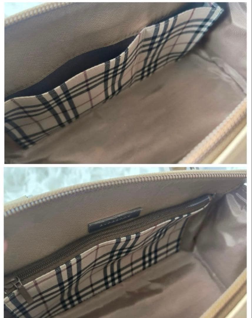 BURBERRY バーバリー ハンドバック ドラム サフィアーノレザー ベージュ