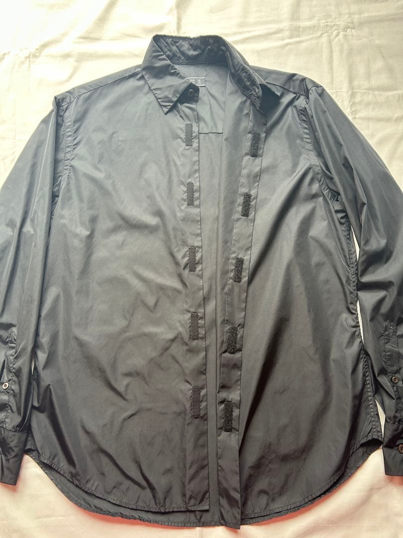 トップス 90s prada nylon velcro shirt (38) black
