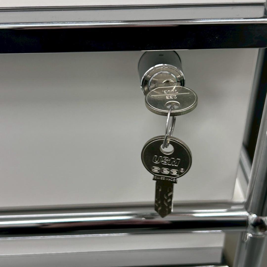 【鍵付き】USM Haller ハラー ワゴン ピュアホワイト