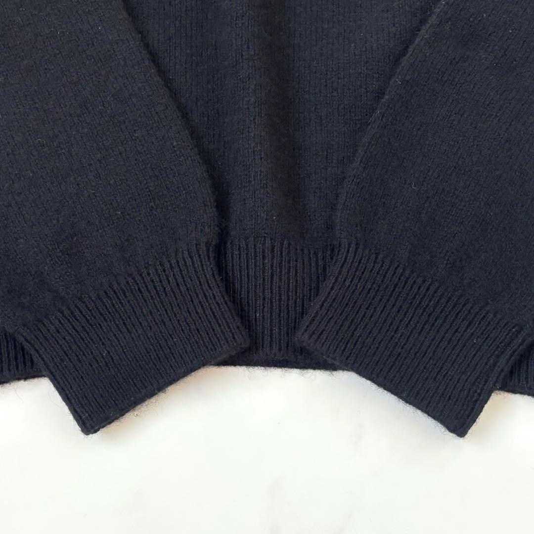 【美品 近年モデル】パパス カシミヤ100% タートルネックニット 黒 50 L