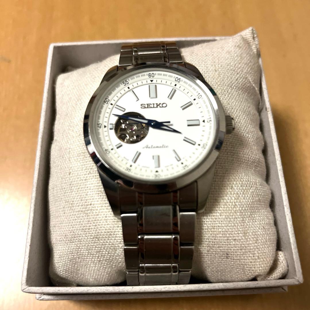 SEIKO 腕時計 自動巻き(手巻つき) ホワイト　SCVE049