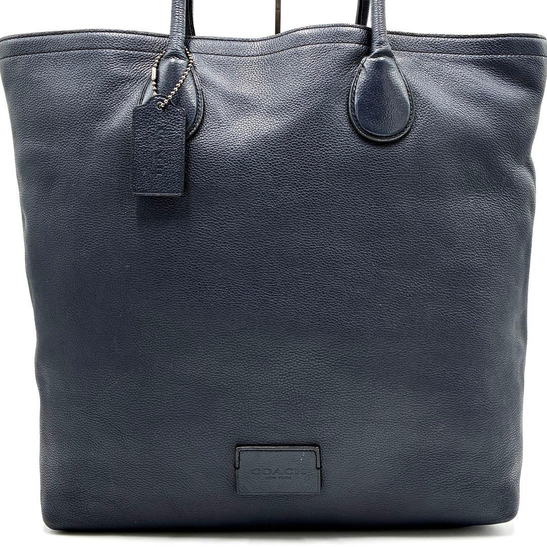 【希少・最高級】コーチ マーサー リファインドぺブルレザー トートバッグ 紺色