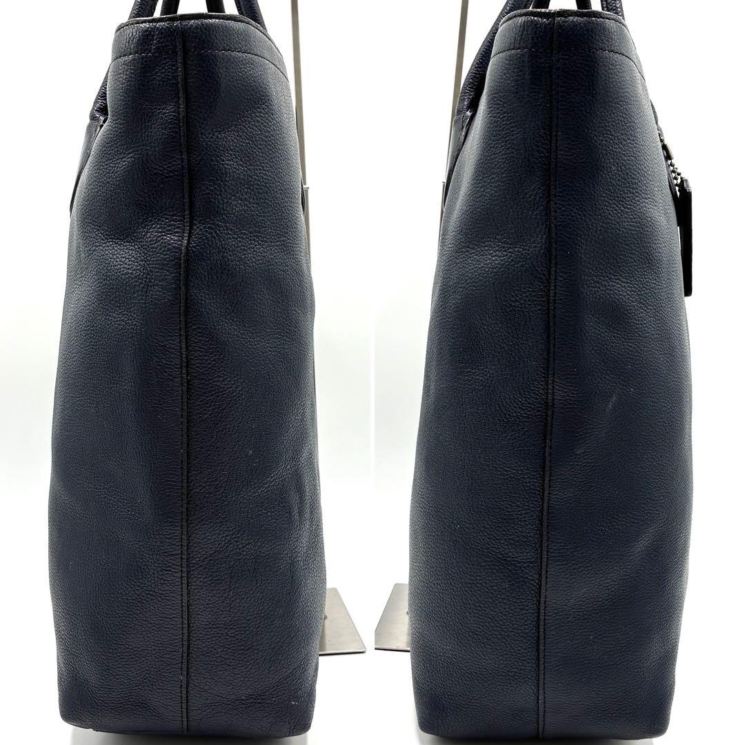 【希少・最高級】コーチ マーサー リファインドぺブルレザー トートバッグ 紺色