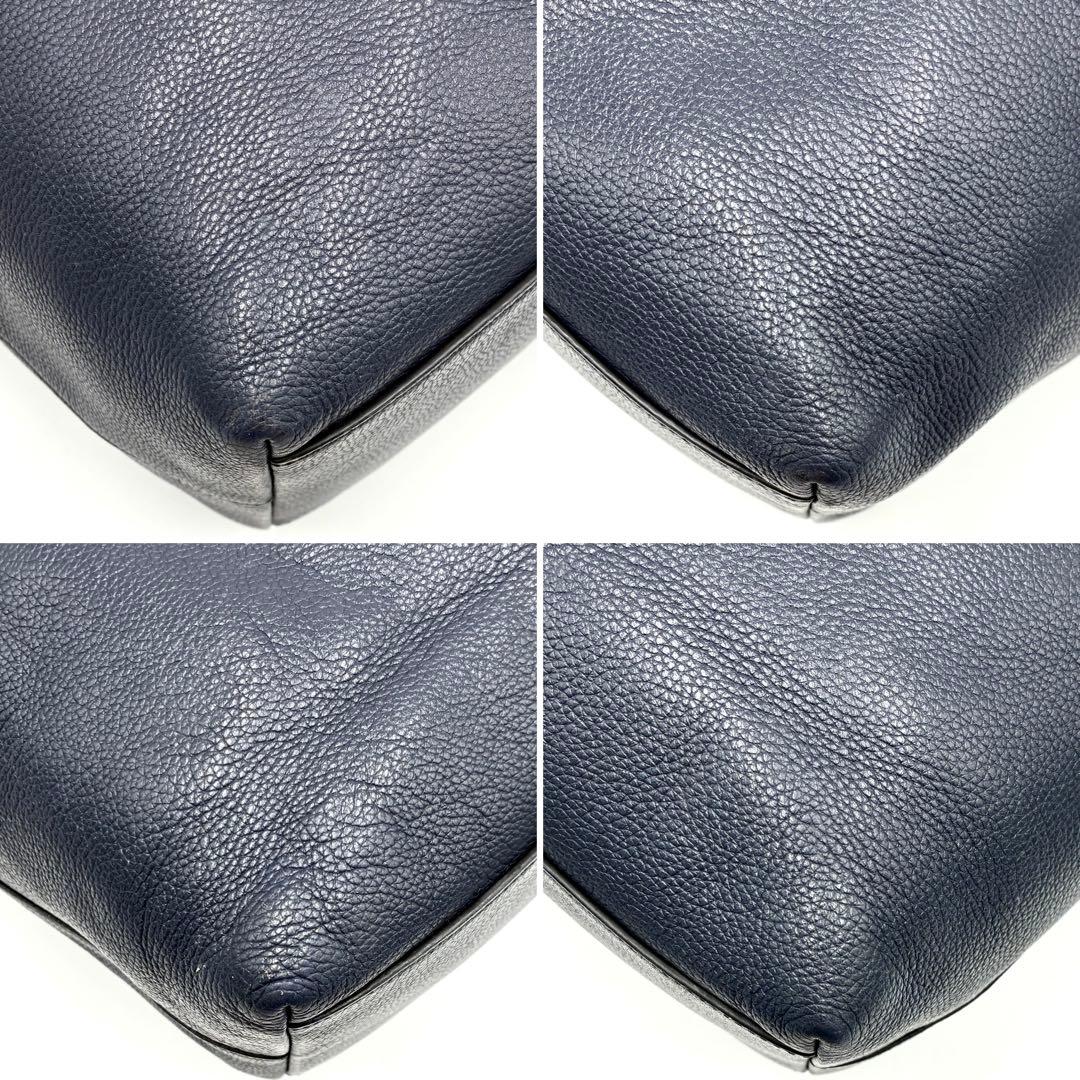 【希少・最高級】コーチ マーサー リファインドぺブルレザー トートバッグ 紺色